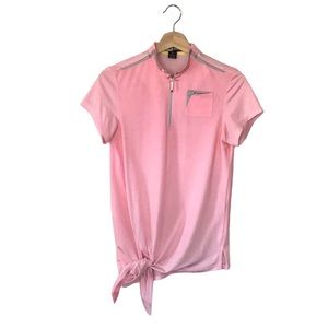 Jamie Sadock Side Tie 1/3 Zip Golf Top, size XS